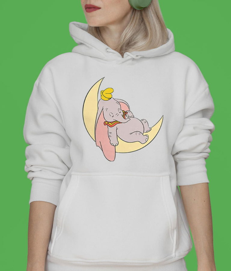 Sleeping Baby Elephant On Moon Dumbo Disney T-Shirt, Hoodie, Sweatshirt