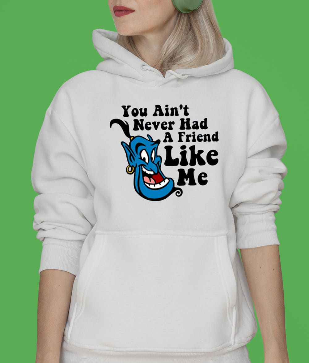 You Aint Never Had A Friend Like Me Aladdin Disney Cartoon T Shirt Hoodie Sweatshirt