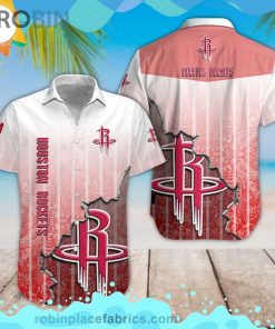 Houston Rockets Nba Short Sleeve Button Down Hawaiian Shirt