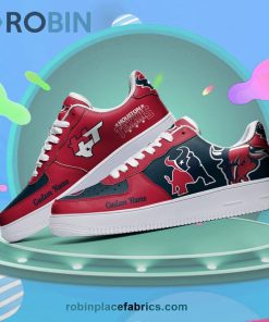 Houston Texans Mascot Logo NFL Custom Name Air Force 1 AF1 Shoes Houston Texans Mascot Logo NFL Custom Name Air Force 1 AF1 Shoes