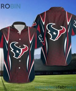 Houston Texans NFL American Football Short Sleeve Button Down Hawaiian Shirt Houston Texans NFL American Football Short Sleeve Button Down Hawaiian Shirt