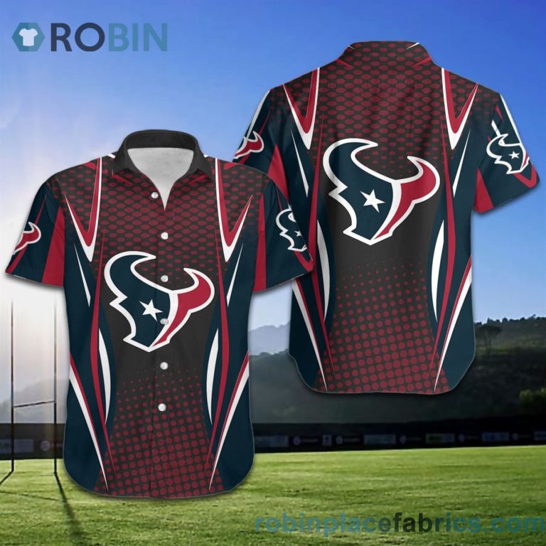 Houston Texans NFL American Football Short Sleeve Button Down Hawaiian Shirt