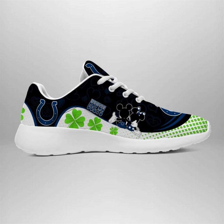 Indianapolis Colts Running Shoes Mickey Four Leaf Clovers