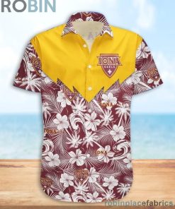 Iona Gaels NCAA Tropical Seamless Casual Button Down Shirts Iona Gaels NCAA Tropical Seamless Casual Button Down Shirts