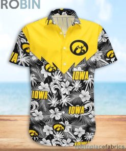 Iowa Hawkeyes NCAA Tropical Seamless Casual Button Down Shirts