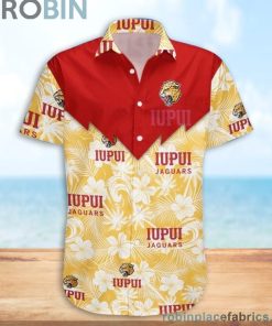 IUPUI Jaguars NCAA Tropical Seamless Casual Button Down Shirts