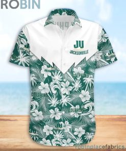 Jacksonville Dolphins NCAA Tropical Seamless Casual Button Down Shirts