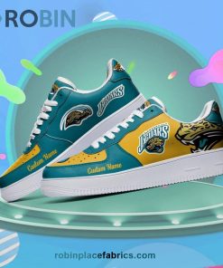 Jacksonville Jaguars Mascot Logo NFL Custom Name Air Force 1 AF1 Shoes