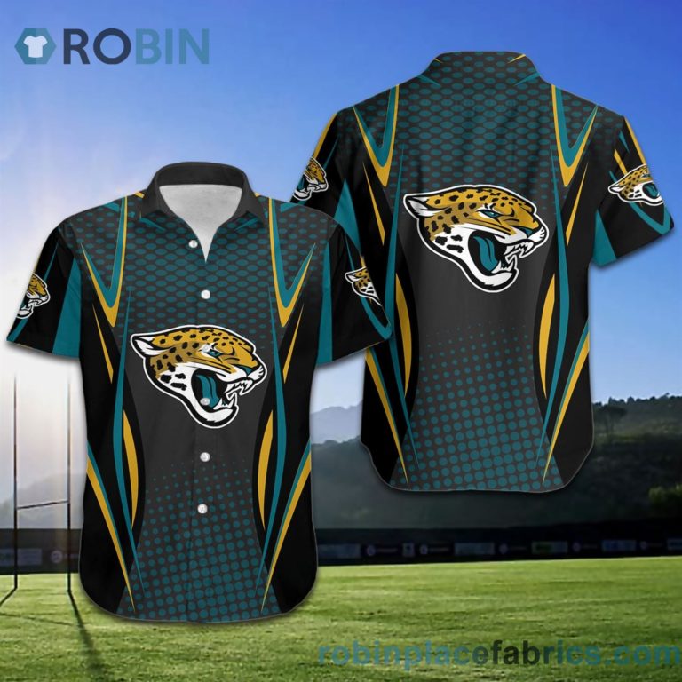 Jacksonville Jaguars NFL American Football Short Sleeve Button Down Hawaiian Shirt