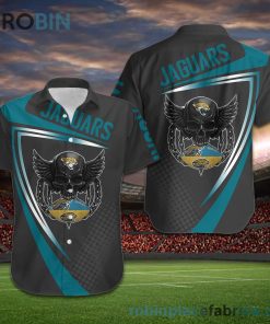 Jacksonville Jaguars NFL Skull American Football Short Sleeve Button Down Hawaiian Shirt