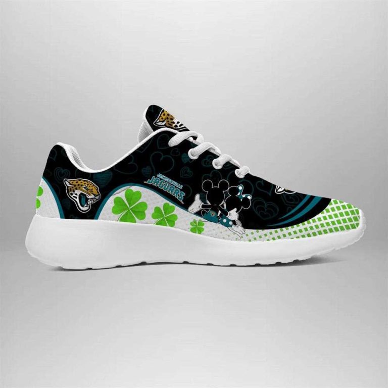 Jacksonville Jaguars Running Shoes Mickey Four Leaf Clovers