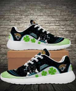 Jacksonville Jaguars Running Shoes Mickey Four Leaf Clovers