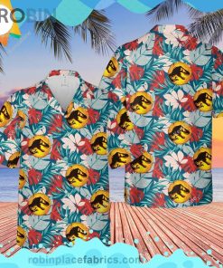 Jurassic World Summer Short Sleeve Button Down Hawaiian Shirt