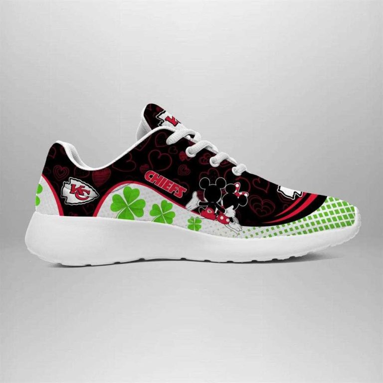 Kansas City Chiefs Running Shoes Mickey Four Leaf Clovers