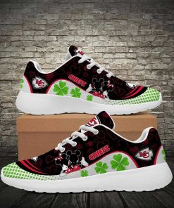 Kansas City Chiefs Running Shoes Mickey Four Leaf Clovers Kansas City Chiefs Running Shoes Mickey Four Leaf Clovers