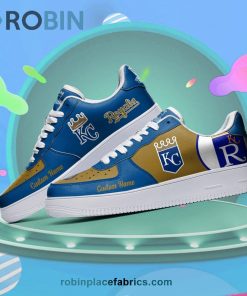 Kansas City Royals Mascot Logo MLB Custom Name Air Force 1 AF1 Shoes