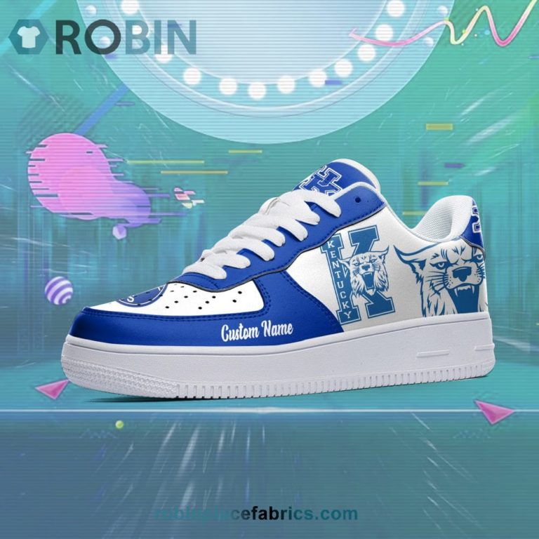 Kentucky Wildcats Mascot Logo NCAA Custom Name Air Force 1 AF1 Shoes