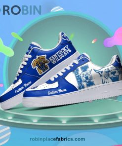 Kentucky Wildcats Mascot Logo NCAA Custom Name Air Force 1 AF1 Shoes