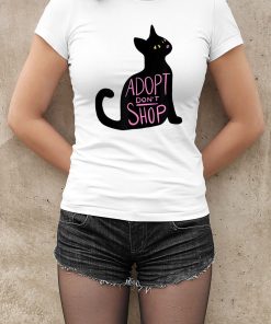 Adopt Don’t Shop Black Cat Adoption Shirt