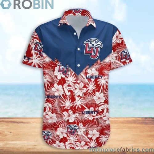 Liberty Flames NCAA Tropical Seamless Casual Button Down Shirts ...