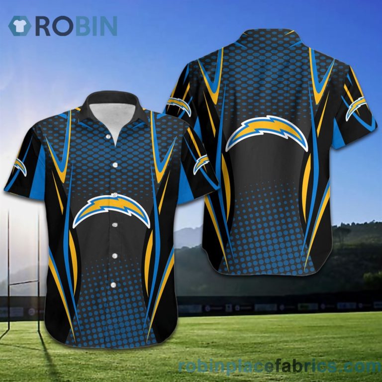 Los Angeles Chargers NFL American Football Short Sleeve Button Down Hawaiian Shirt