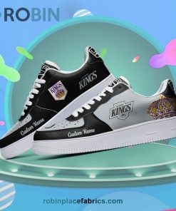 Los Angeles Kings Mascot Logo NHL Custom Name Air Force 1 AF1 Shoes