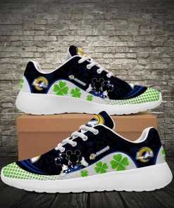Los Angeles Rams Running Shoes Mickey Four Leaf Clovers