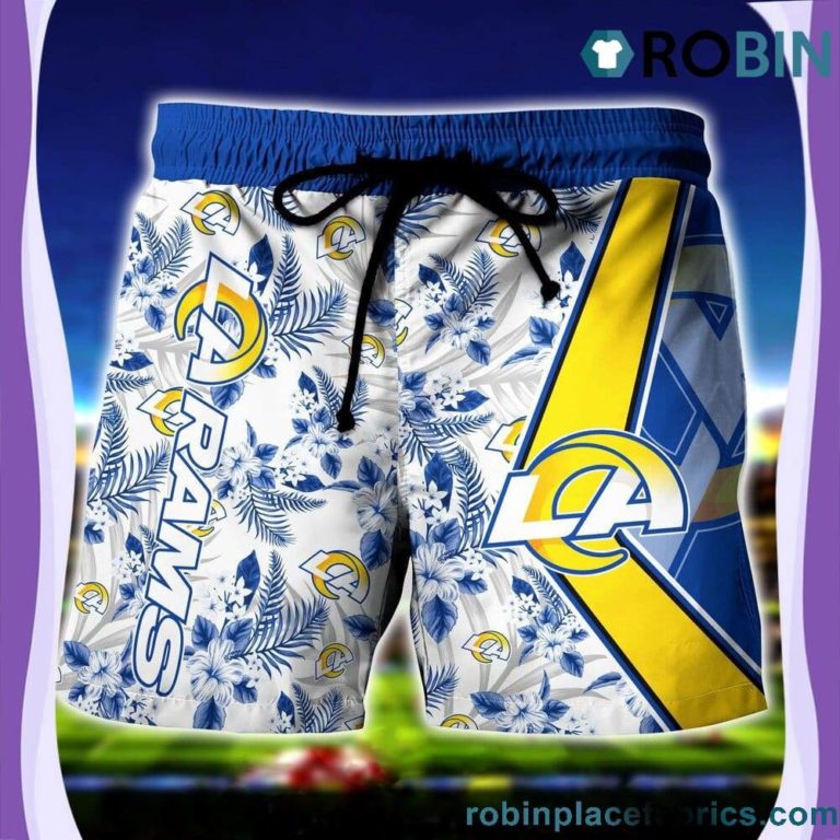 Los Angles Rams Hawaiian Shirt Shorts Set