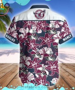 Manly Sea Eagles Mascot Short Sleeve Button Down Hawaiian Shirt