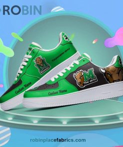 Marshall Thundering Herd Mascot Logo NCAA Custom Name Air Force 1 AF1 Shoes