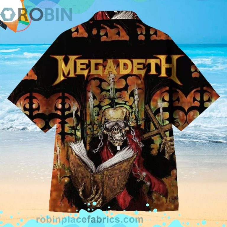 Megadeth Creative Short Sleeve Button Down Hawaiian Shirt