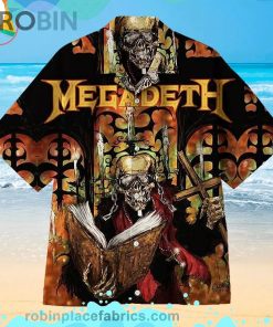 Megadeth Creative Short Sleeve Button Down Hawaiian Shirt