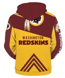 Men’s Washington Redskins Hoodies All Over Print, Zip Hoodies