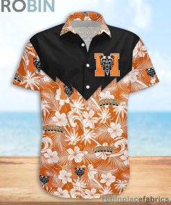 Mercer Bears NCAA Tropical Seamless Casual Button Down Shirts