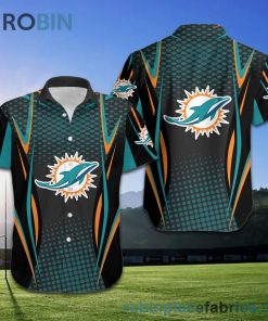 Miami Dolphins NFL American Football Short Sleeve Button Down Hawaiian Shirt