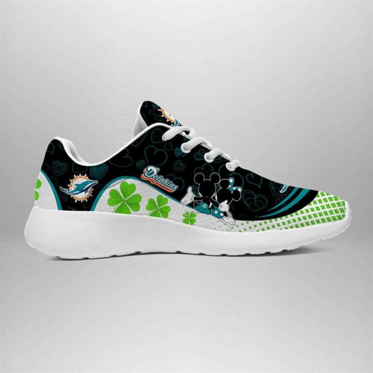 Miami Dolphins Running Shoes Mickey Four Leaf Clovers