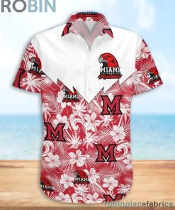 Miami RedHawks NCAA Tropical Seamless Casual Button Down Shirts