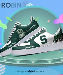 Michigan State Spartans Mascot Logo NCAA Custom Name Air Force 1 AF1 Shoes Michigan State Spartans Mascot Logo NCAA Custom Name Air Force 1 AF1 Shoes
