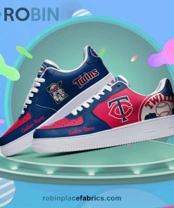 Minnesota Twins Mascot Logo MLB Custom Name Air Force 1 AF1 Shoes