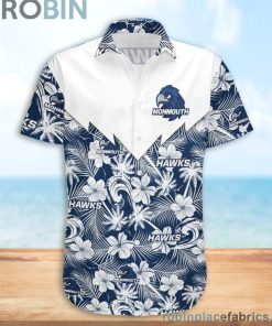 Monmouth Hawks NCAA Tropical Seamless Casual Button Down Shirts