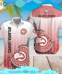 Nba Atlanta Hawks Short Sleeve Button Down Hawaiian Shirt