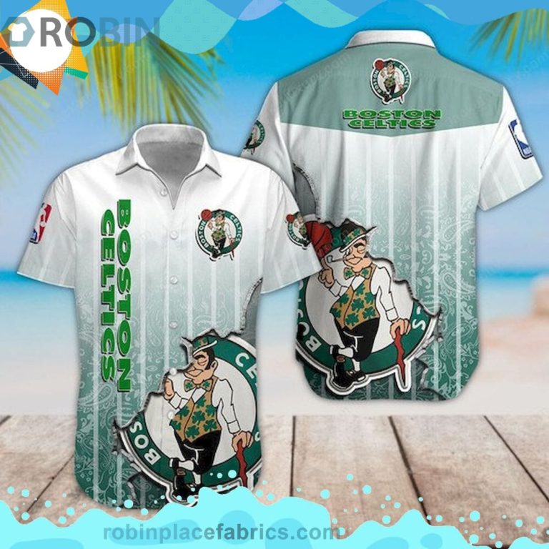 Nba Boston Celtics Short Sleeve Button Down Hawaiian Shirt