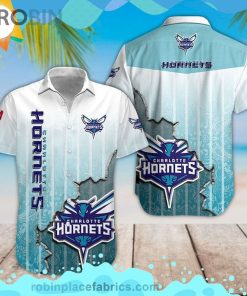 Nba Charlotte Hornets Short Sleeve Button Down Hawaiian Shirt