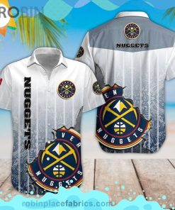 Nba Denver Nuggets Short Sleeve Button Down Hawaiian Shirt