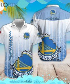 Nba Golden State Warriors Short Sleeve Button Down Hawaiian Shirt