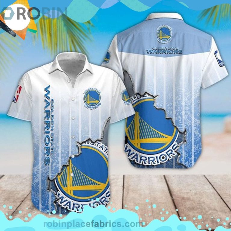 Nba Golden State Warriors Short Sleeve Button Down Hawaiian Shirt