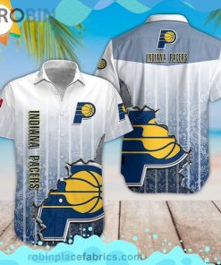 Nba Indiana Pacers Short Sleeve Button Down Hawaiian Shirt