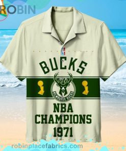 Nba Milwaukee Bucks Champions Short Sleeve Button Down Hawaiian Shirt