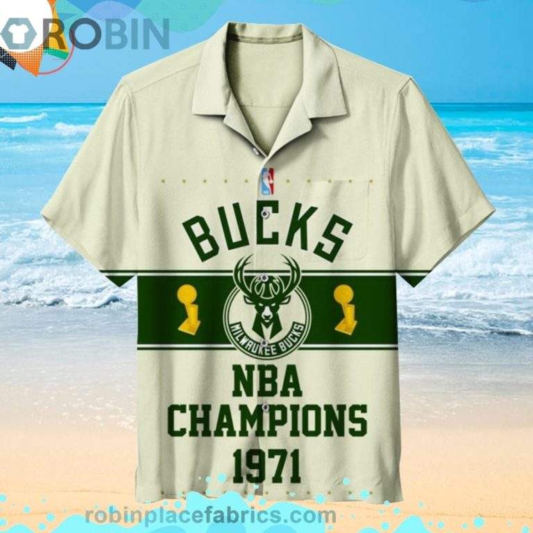 Nba Milwaukee Bucks Champions Short Sleeve Button Down Hawaiian Shirt