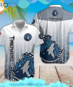 Nba Minnesota Timberwolves Short Sleeve Button Down Hawaiian Shirt